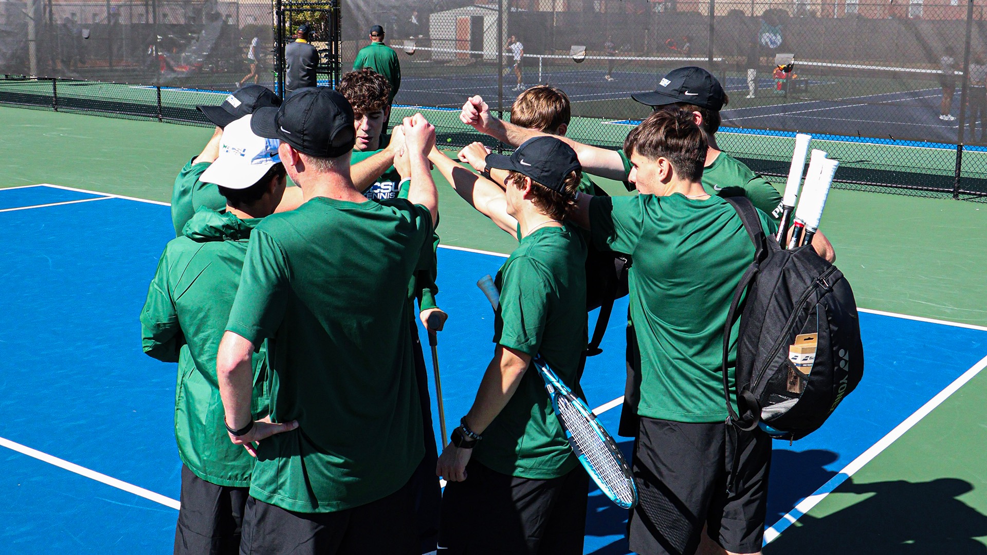 Men's Tennis huddle
