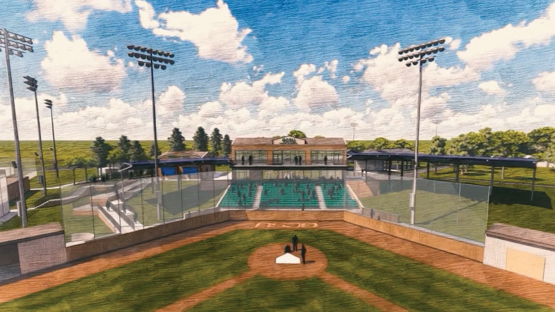 Rendering of E.R. Snell Family Stadium at John Kurtz Field