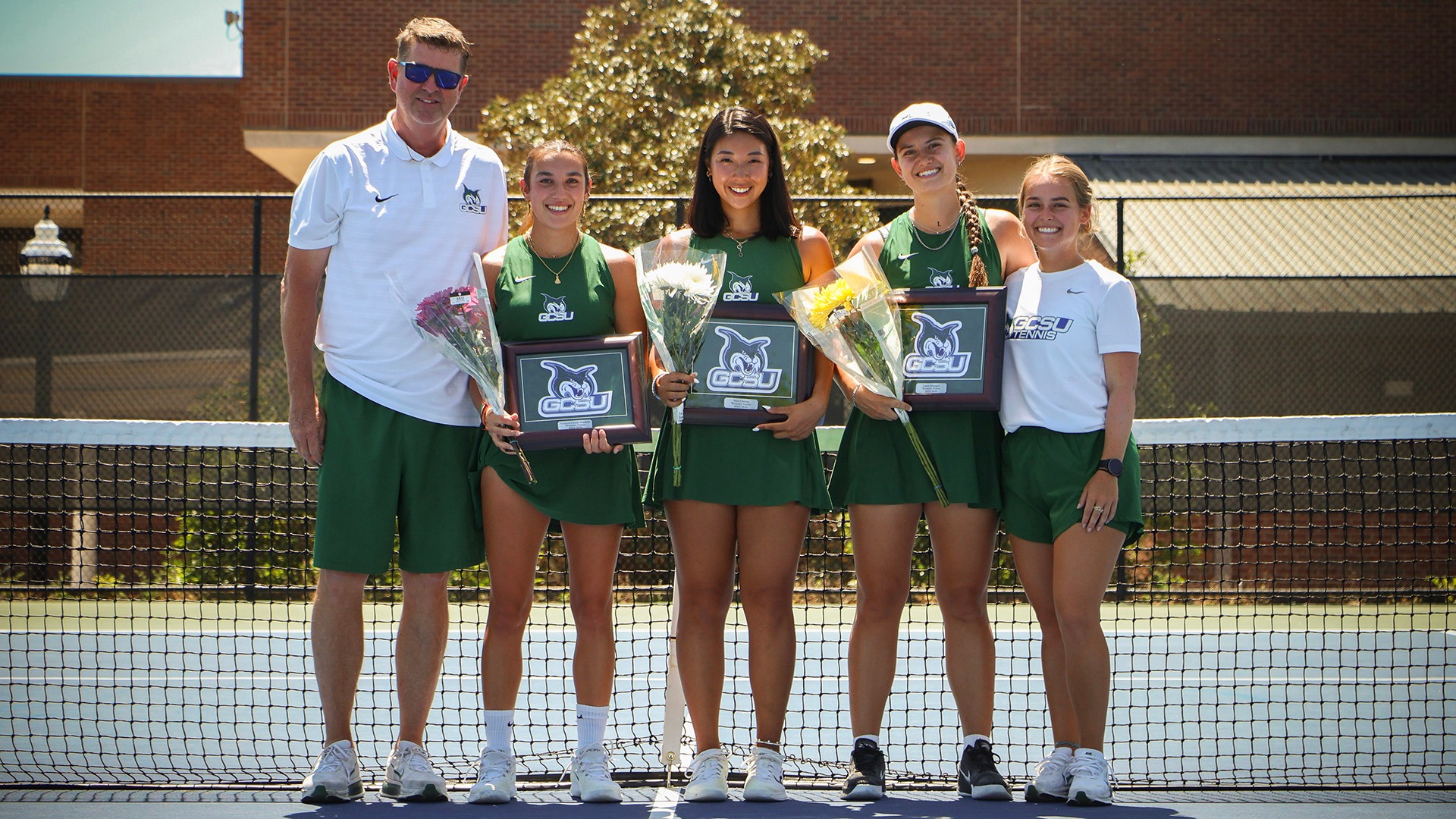 2026 GCSU Women's Tennis Seniors - Laura Almagro, Alisa Chiang, Victoria Conde Vendrell