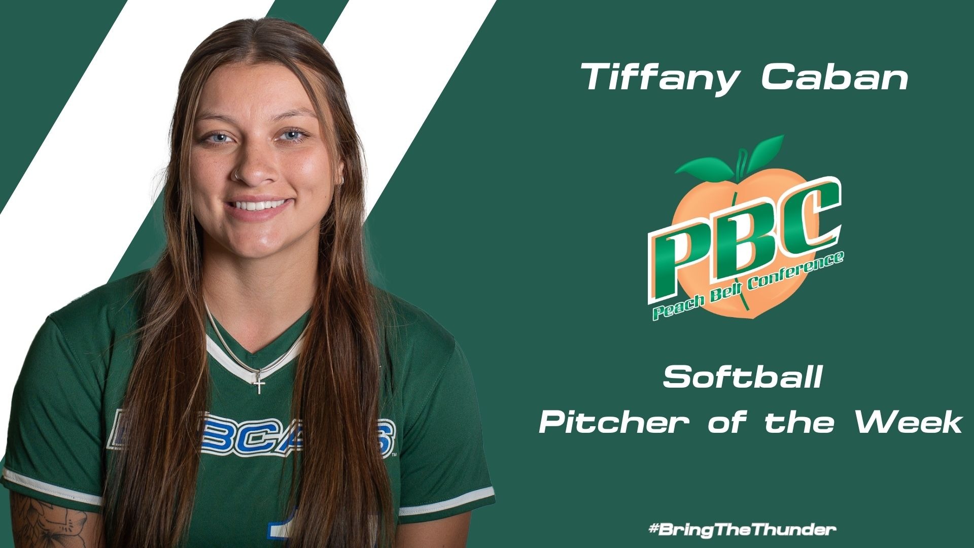 Peach Belt Conference Pitcher of the Week - Tiffany Caban