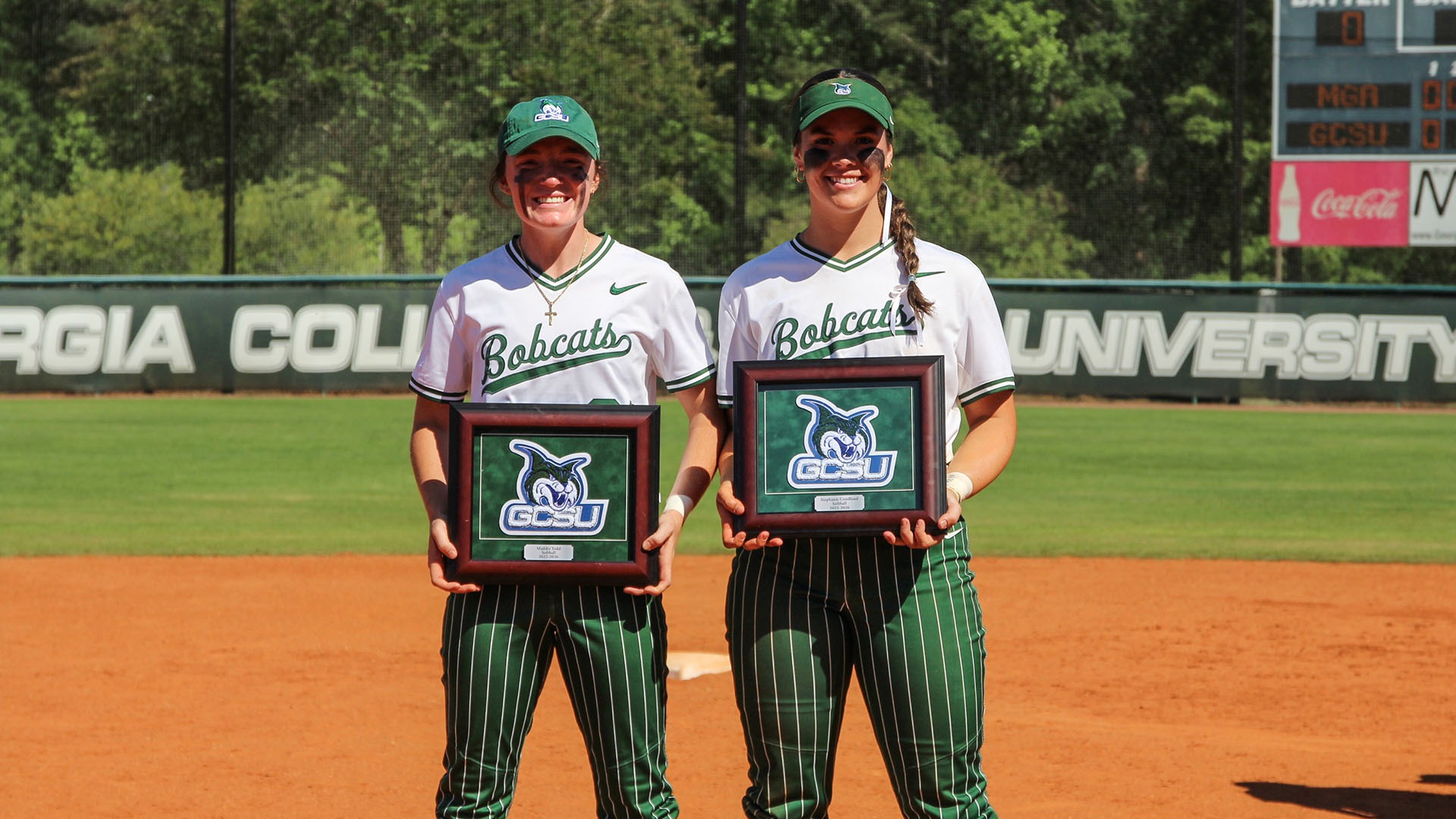 GCSU softball seniors Maddie Todd and Stephanie Condland