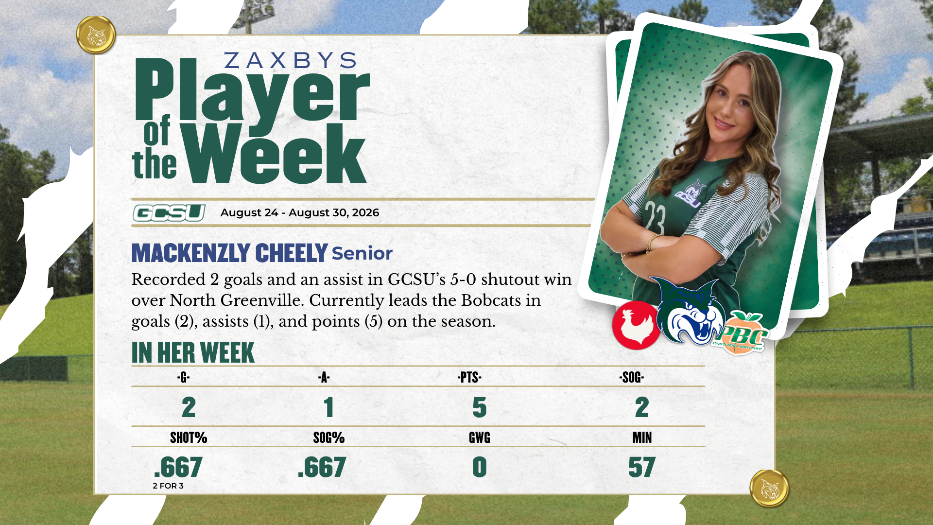 Zaxbys Player of the Week - Mackenzly Cheely