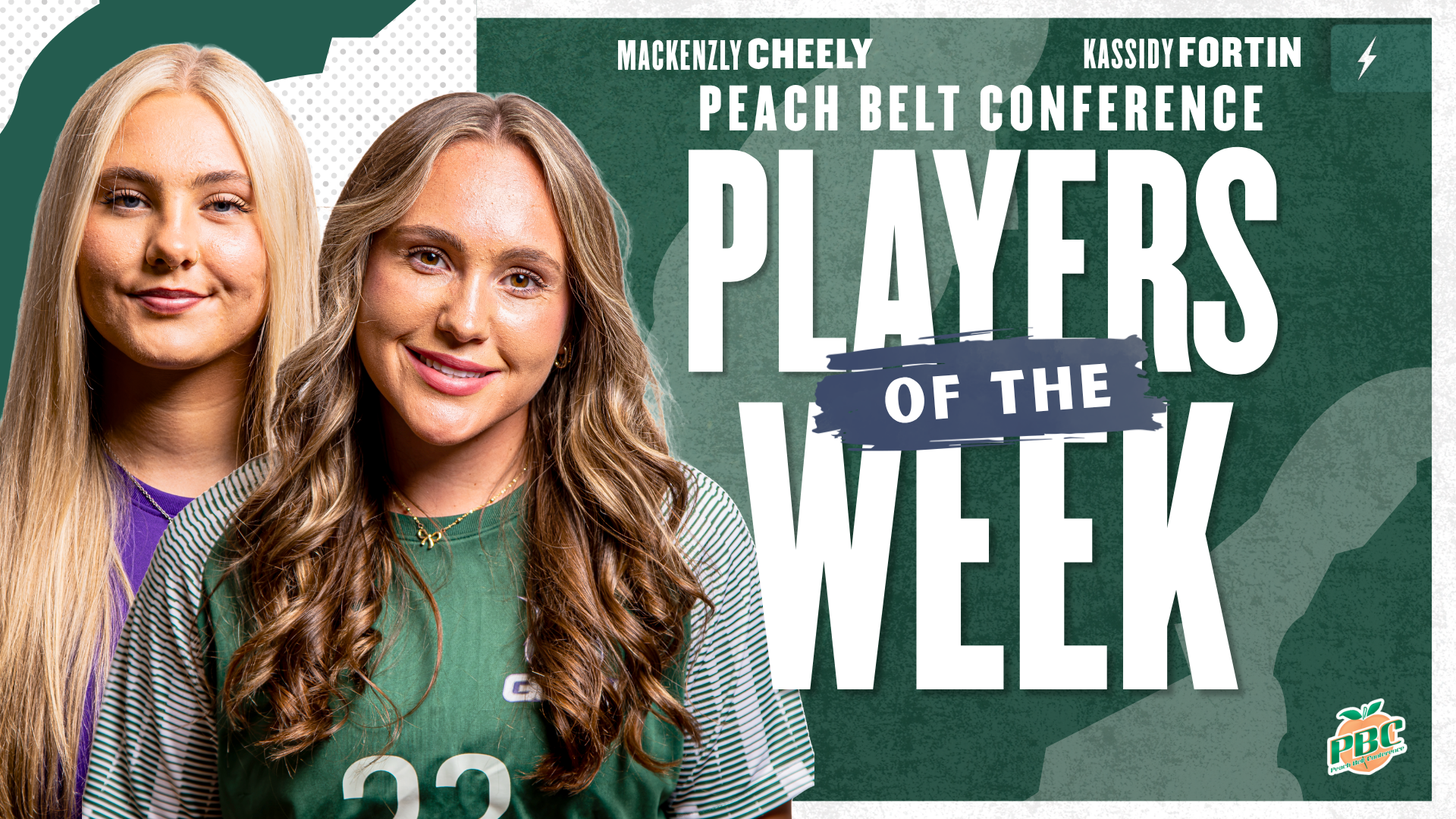 Mackenzly Cheely and Kassidy Fortin earn PBC weekly women's soccer honors