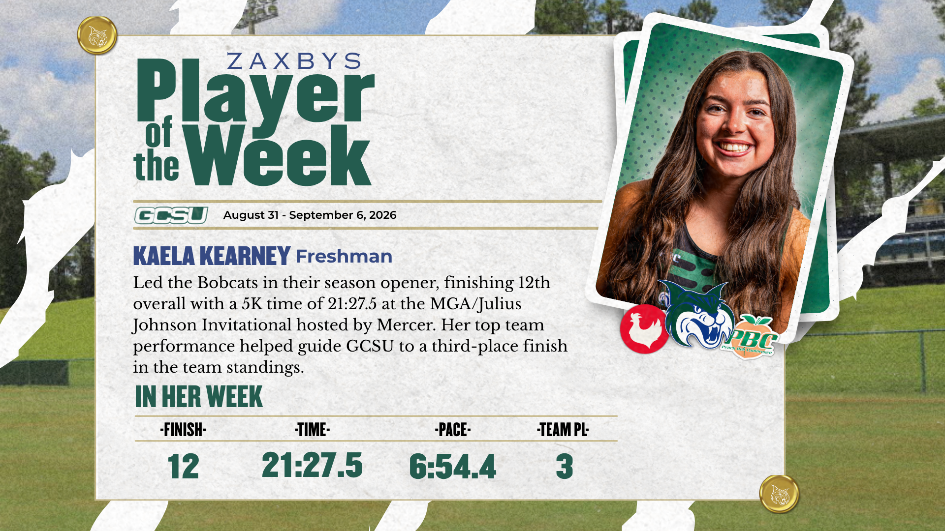 Kaela Kearney - Zaxbys Player of the Week for Sept. 8, 2026