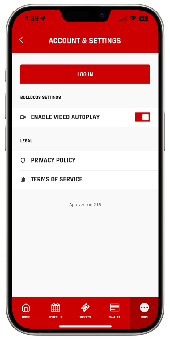 Mobile Opt-In - Login