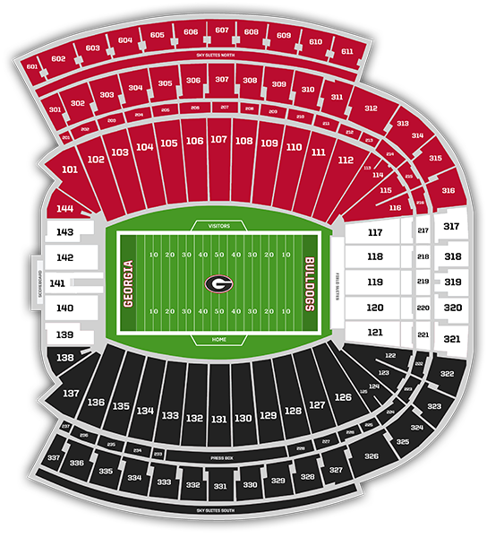 Stripe Sanford stadium map