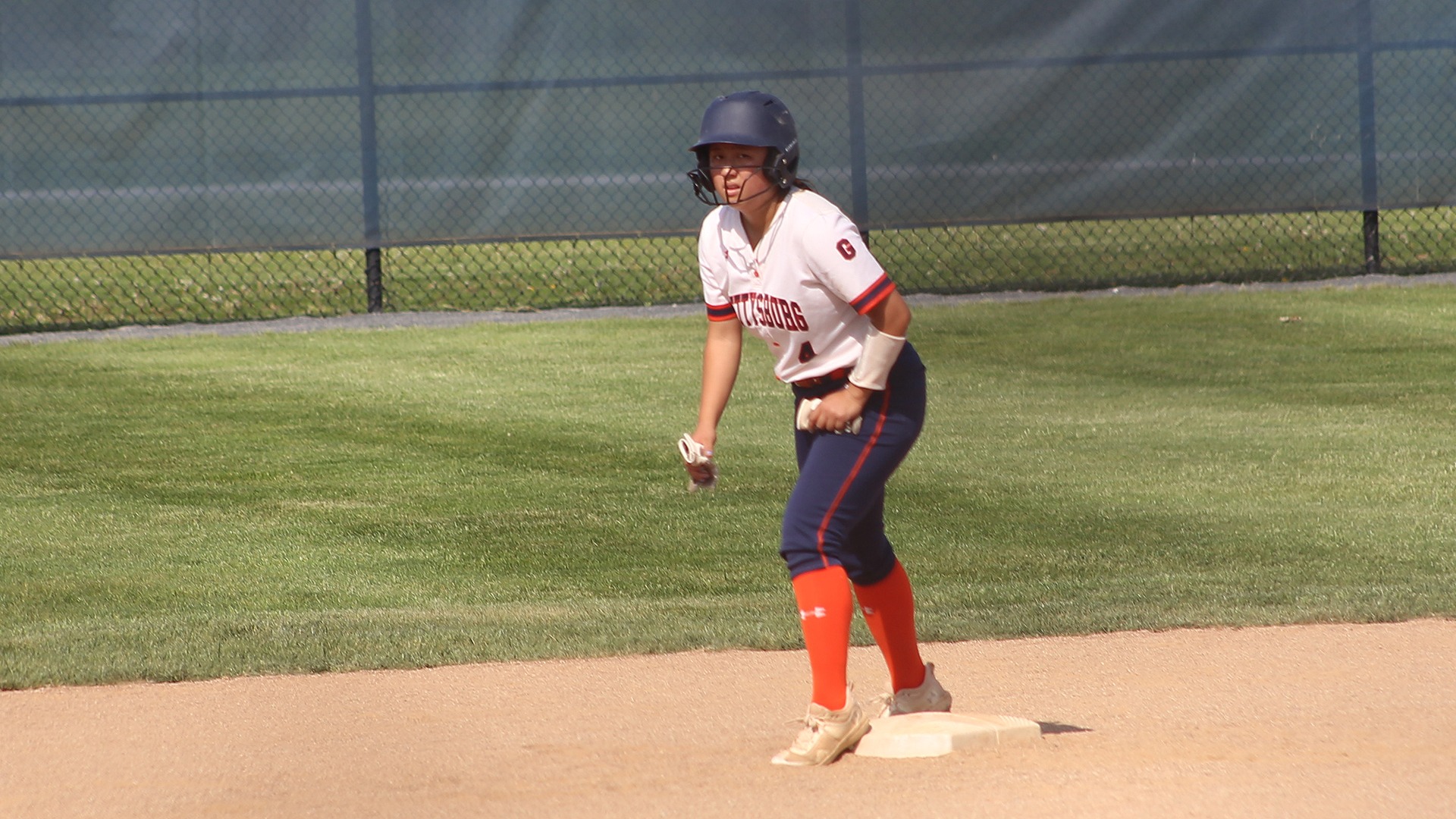 Zoe Brennan at second base