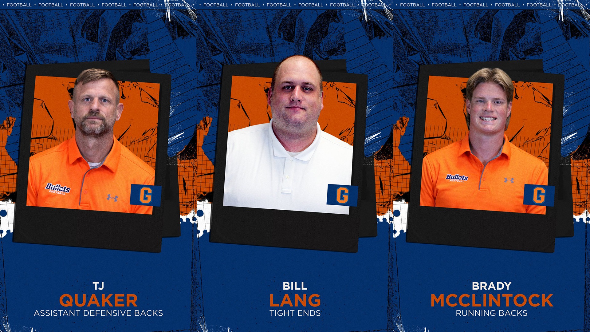 Quaker, Lang, McClintock Football Coaches