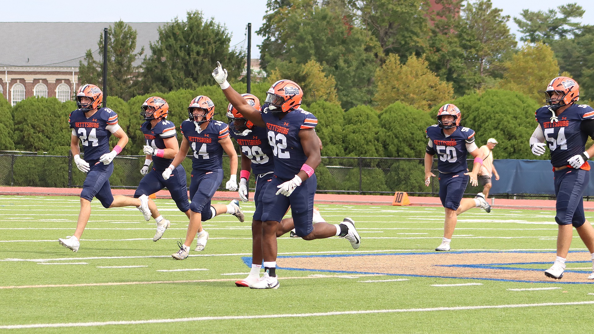 Defense celebrates a big play
