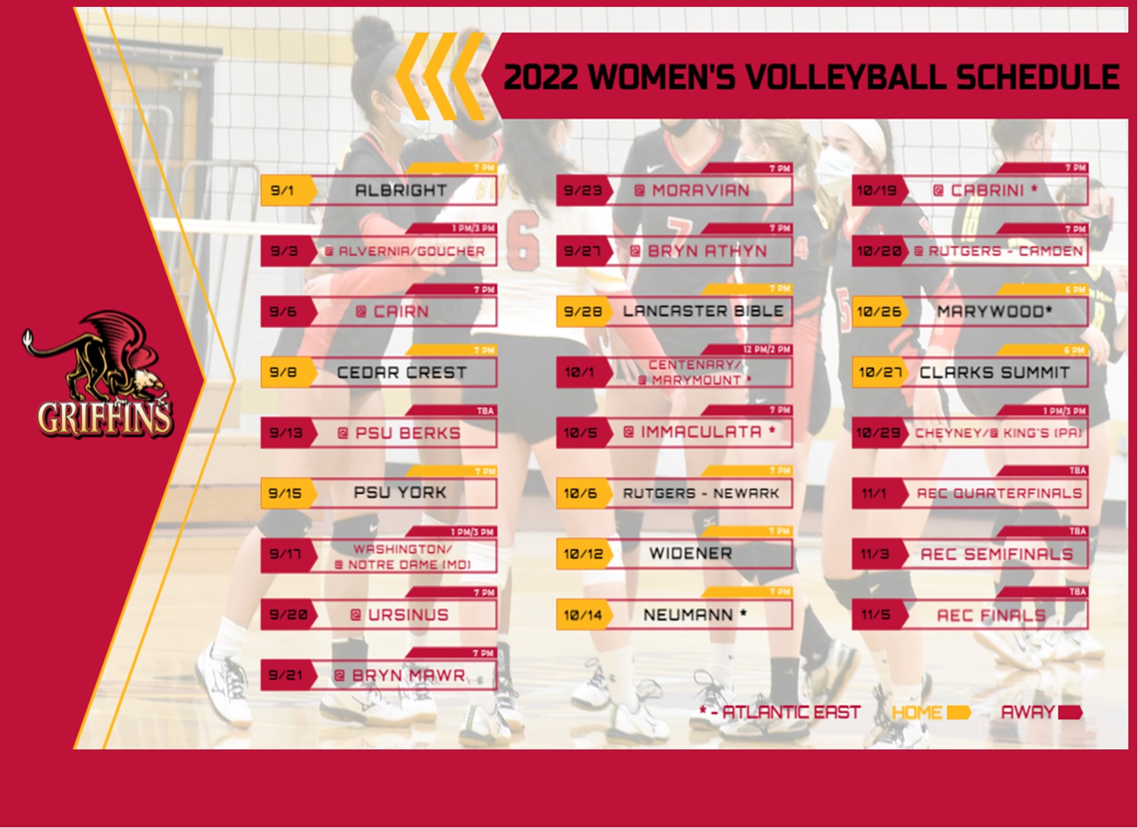 Coach Johnson Unveils Griffins’ 2022 Volleyball Schedule Gwynedd