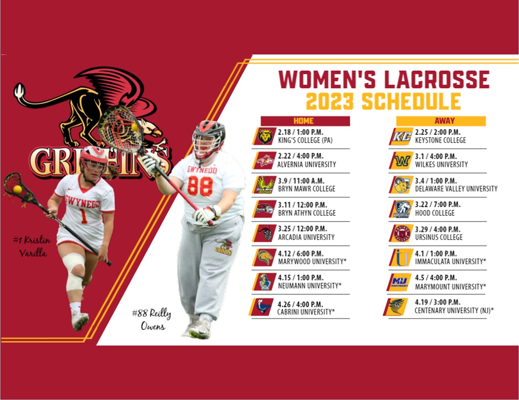 Coach Algeo Announces 2023 Women s Lacrosse Schedule Gwynedd Mercy 