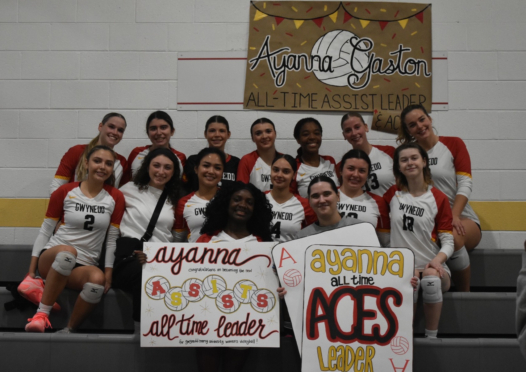 Gwynedd Mercy University Women's Volleyball All-Time Assists Leader (11/8/2025) - Ayanna Gaston (2,644 assists)