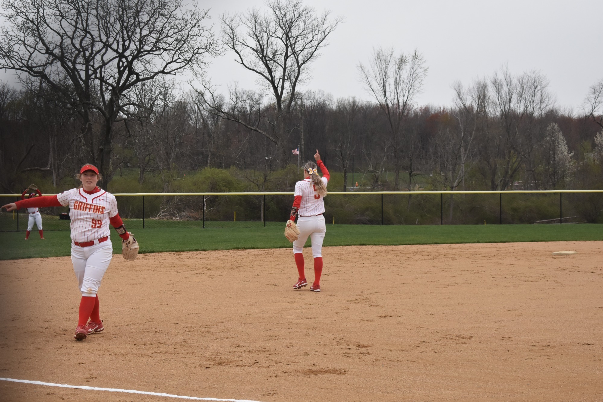 L to R: #99 Hannah Cohen, #5 Hannah Smith