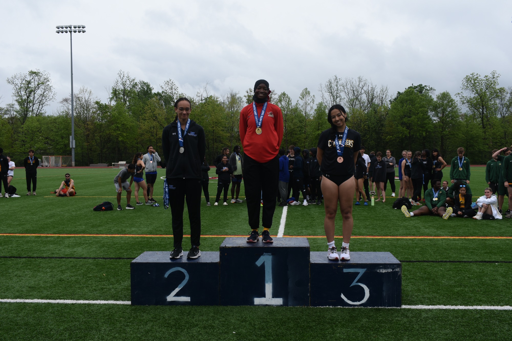 Fanta Dukuly - 1st Place (12.82, 10 POINTS) - 100-Meter - AEC Women's Track & Field Championships 05042025