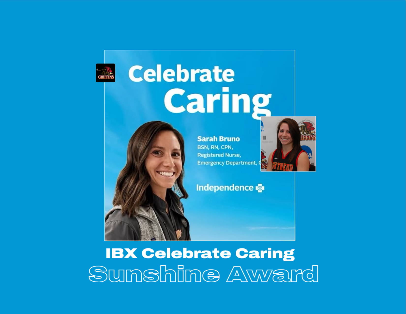 IBX Celebrating Caring: 2026 Sunshine Award winner Sarah (Lombardi) Bruno '15