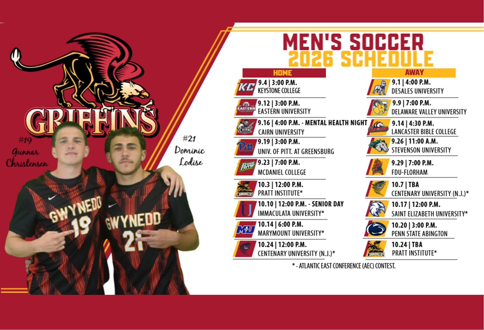 2026 Gwynedd Mercy University Men's Soccer Schedule Preview