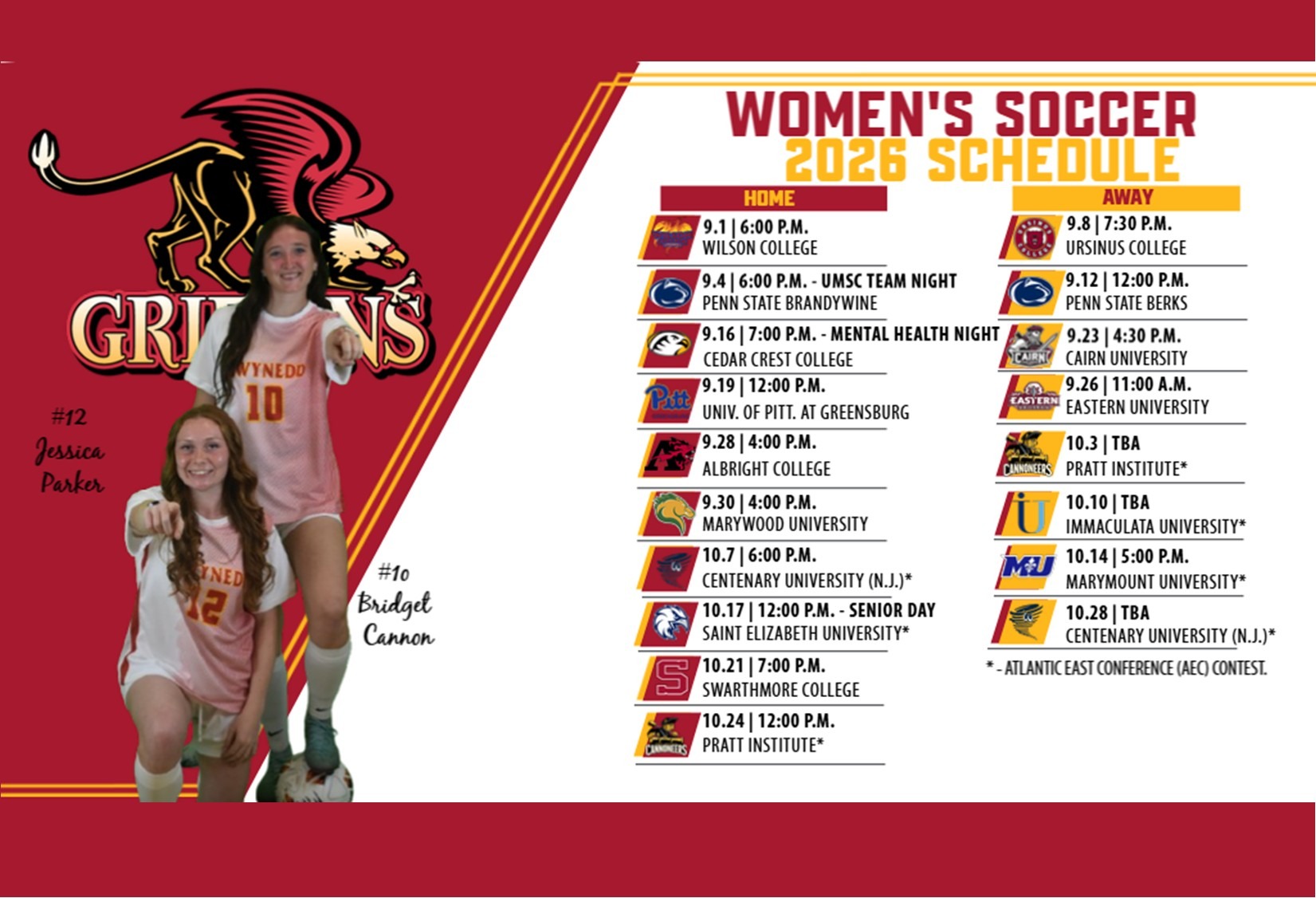 2026 Gwynedd Mercy University Women's Soccer Schedule Preview