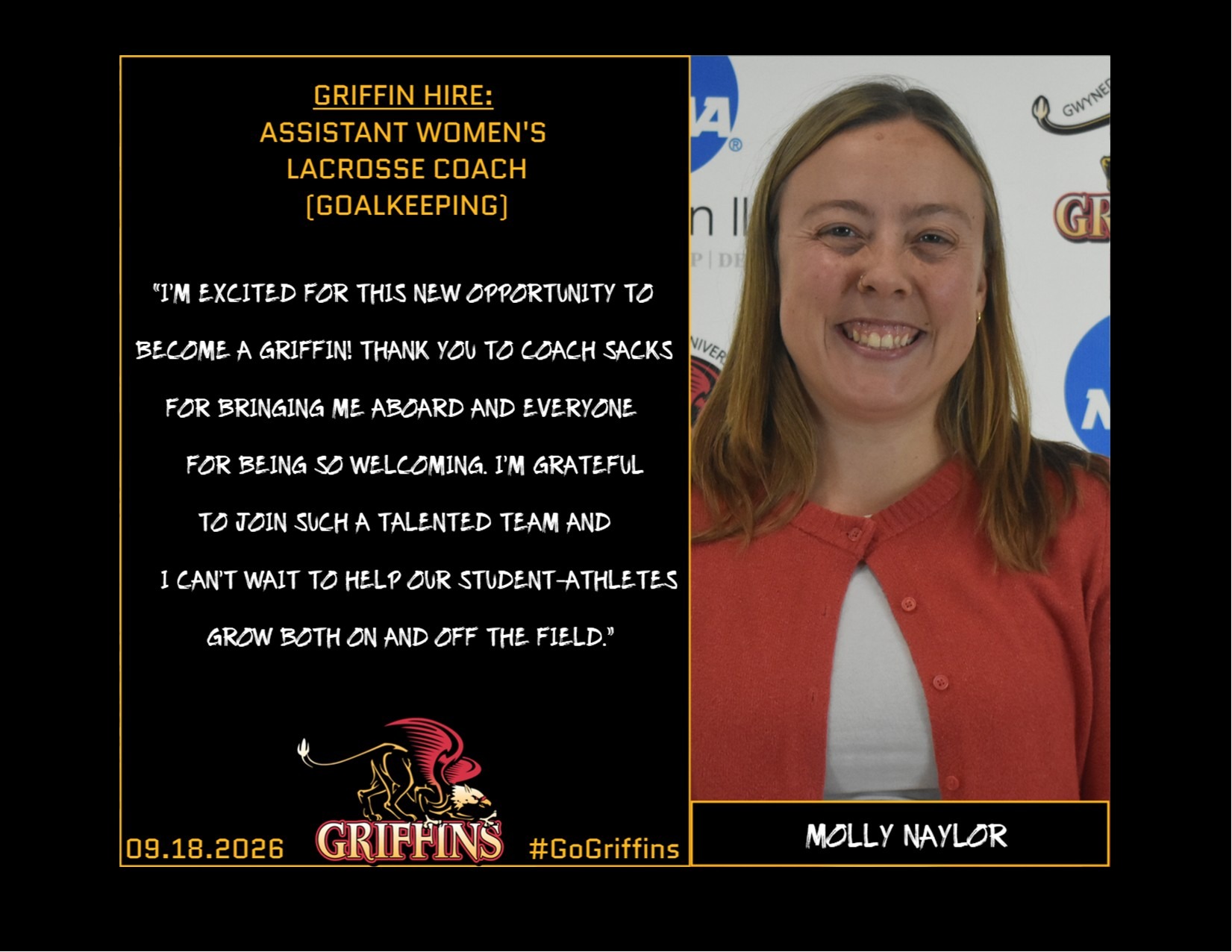 Gwynedd Mercy University Assistant Women's Lacrosse Coach (Goalkeeping): Molly Naylor