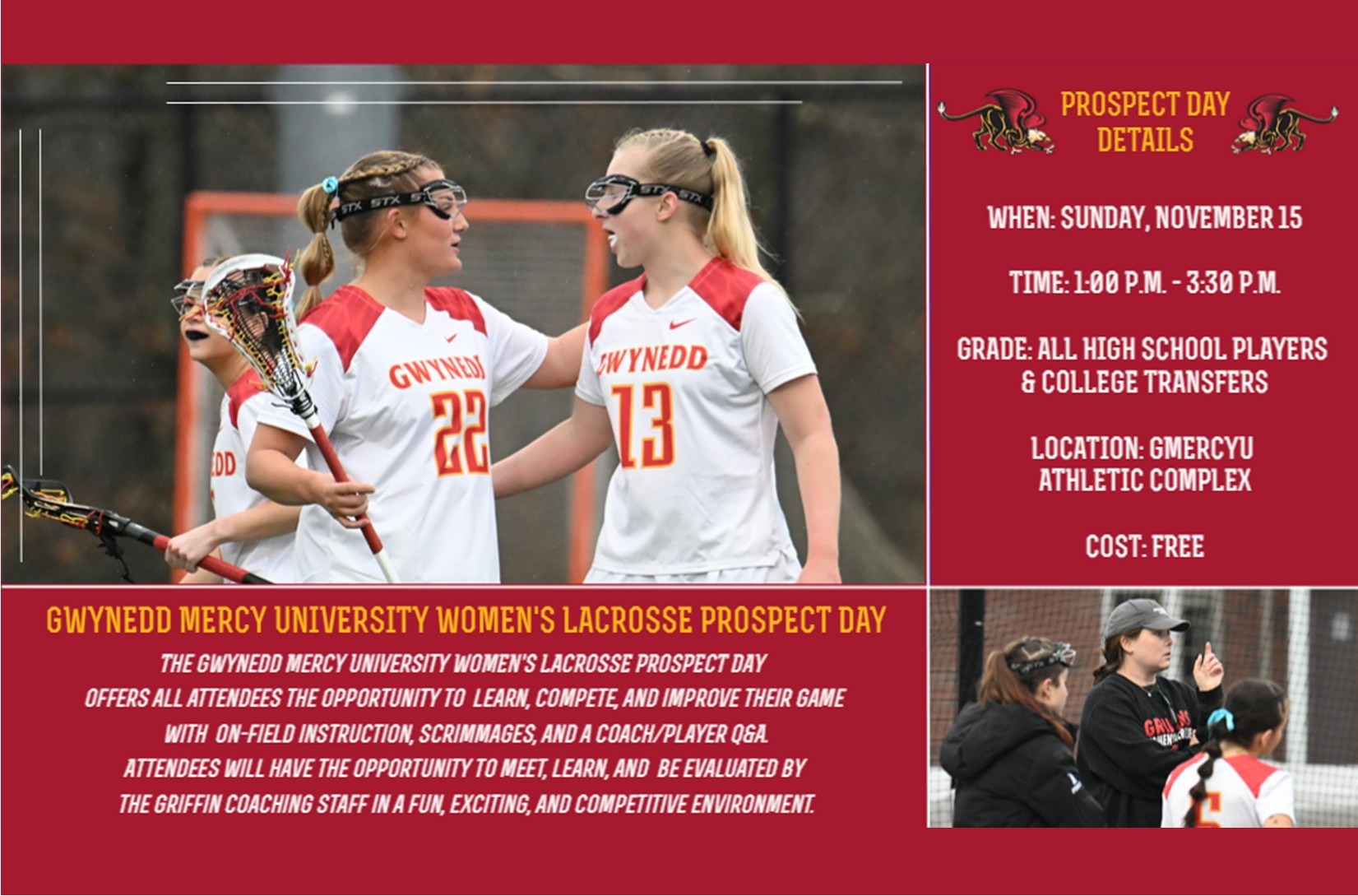 2026 Gwynedd Mercy University Women's Lacrosse Prospect Day 11152026