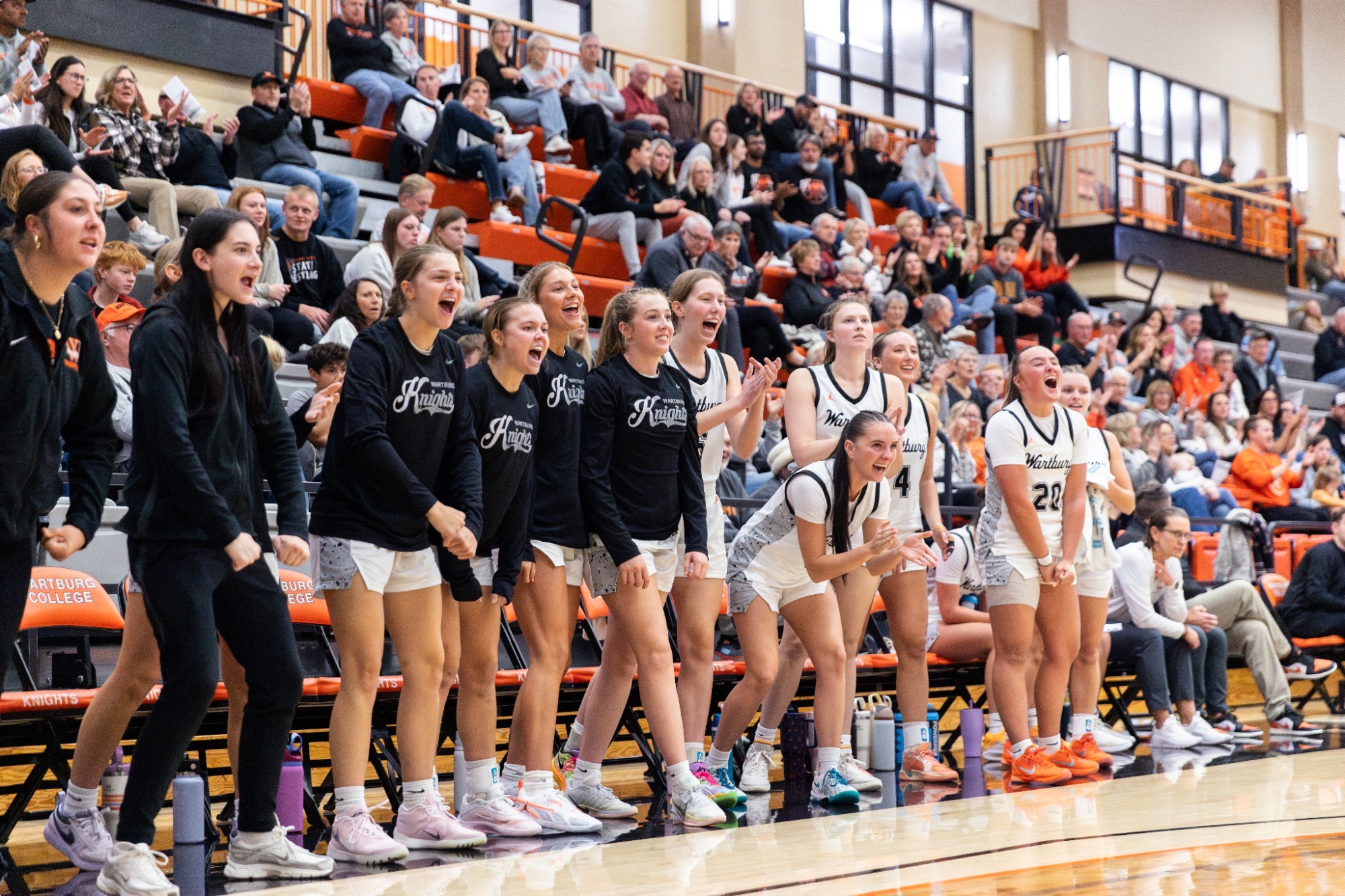 WBB_Bench Celebration vs Knox