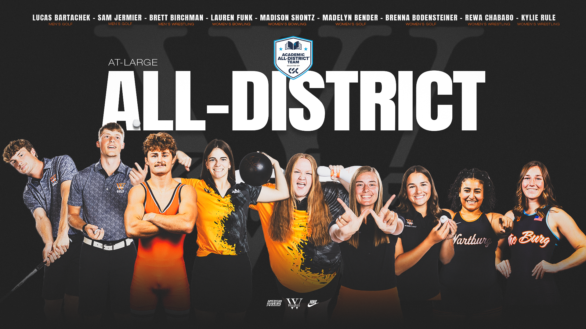 CSC ACADEMIC ALL-DISTRICT AT LARGE