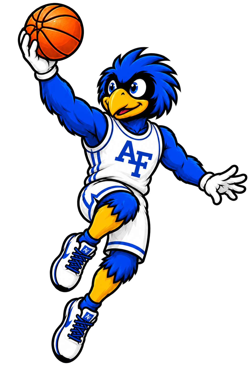 Air Force Girls Basketball Layup Bird