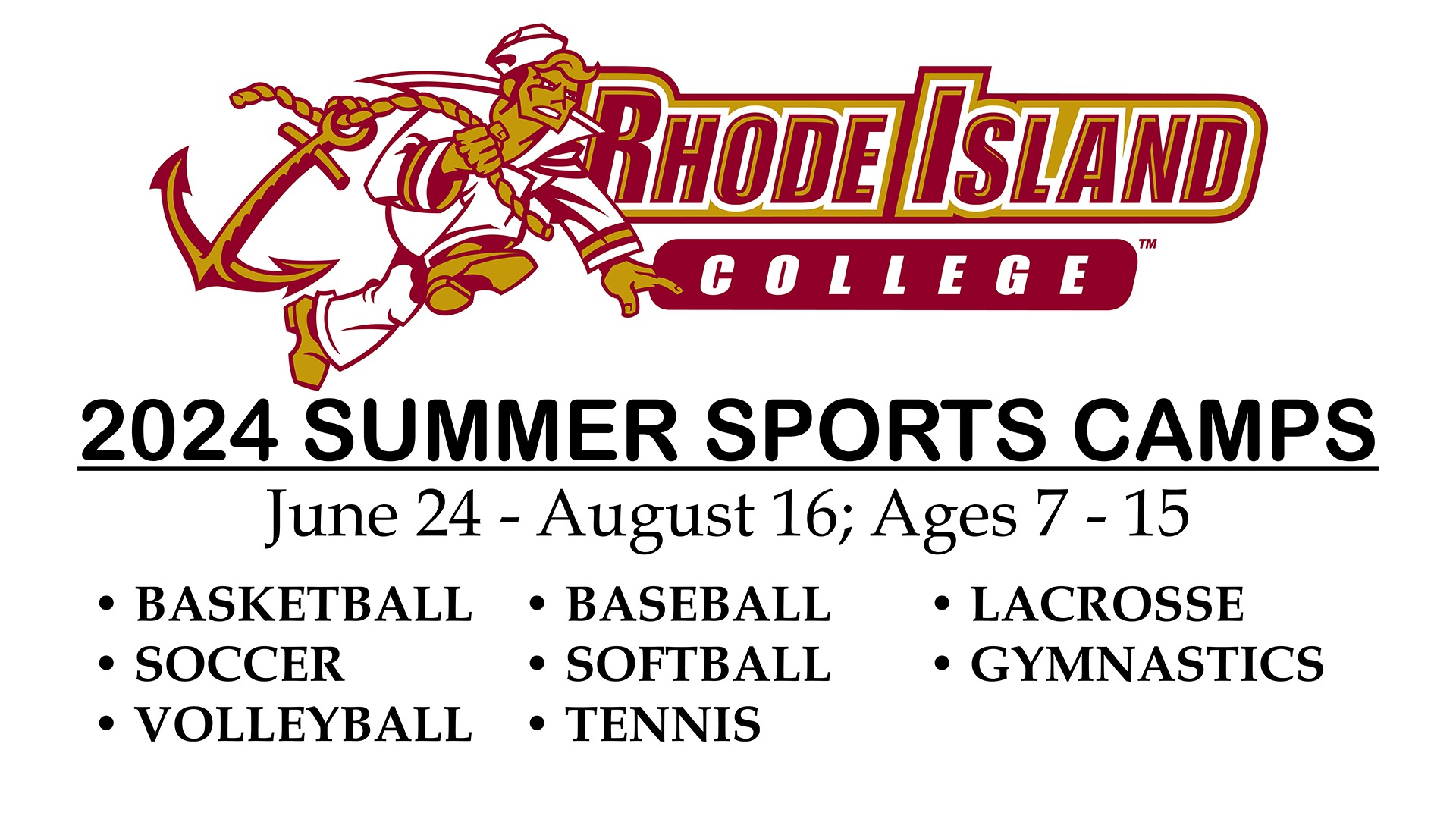 Register Now for 2024 Summer Sports Camps Rhode Island College