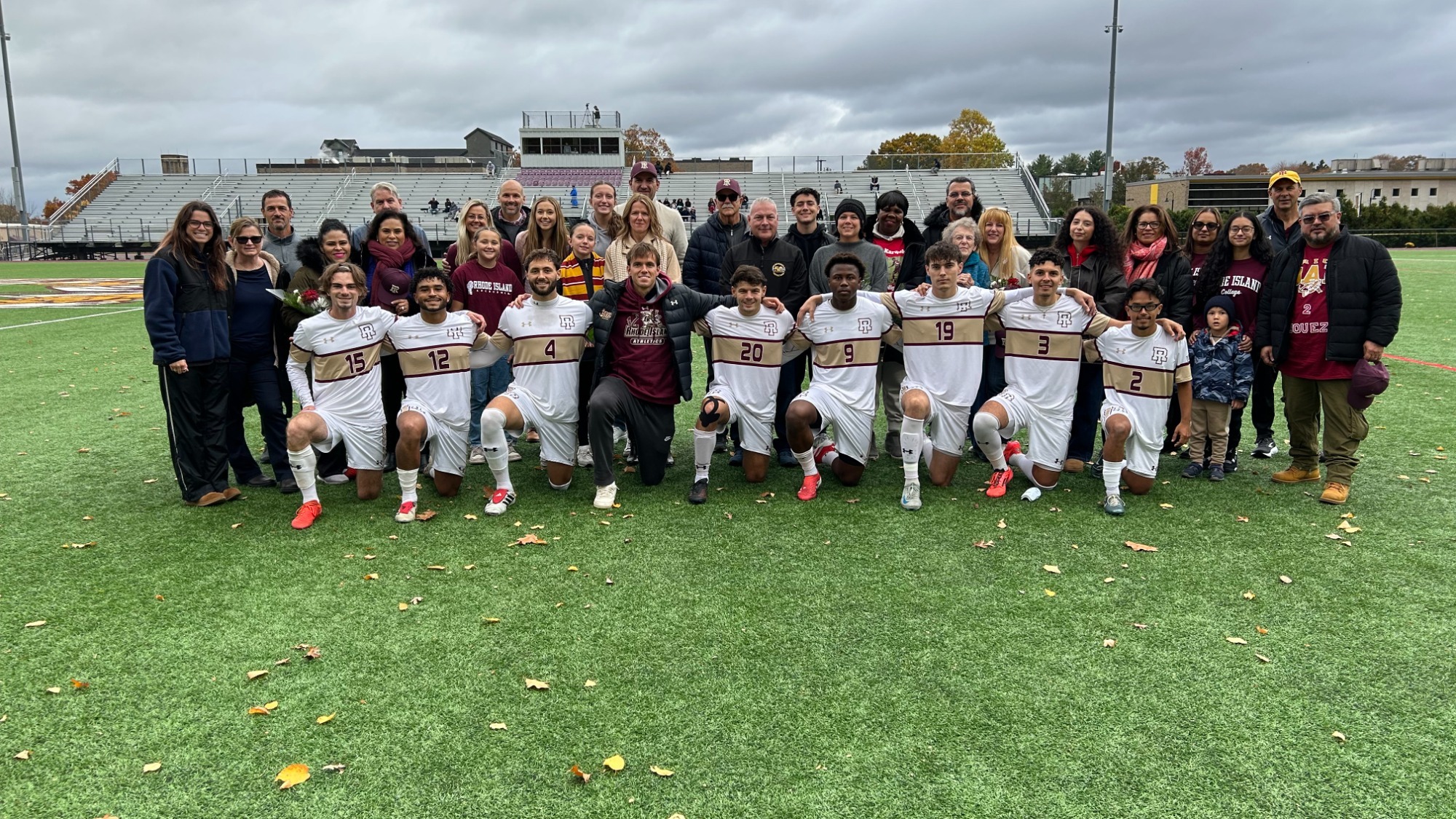 2025 Rhode Island College Men's Soccer Senior Day Group Photo