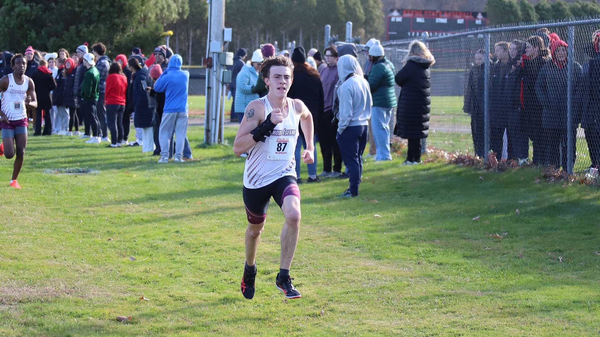 Adrien Nacci in action at the 2025 Little East Championship