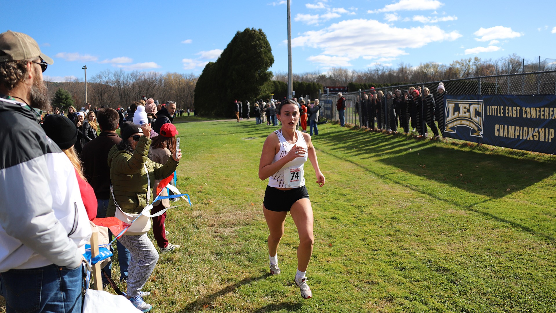 Haley Oliver in action at the 2025 Little East Championship