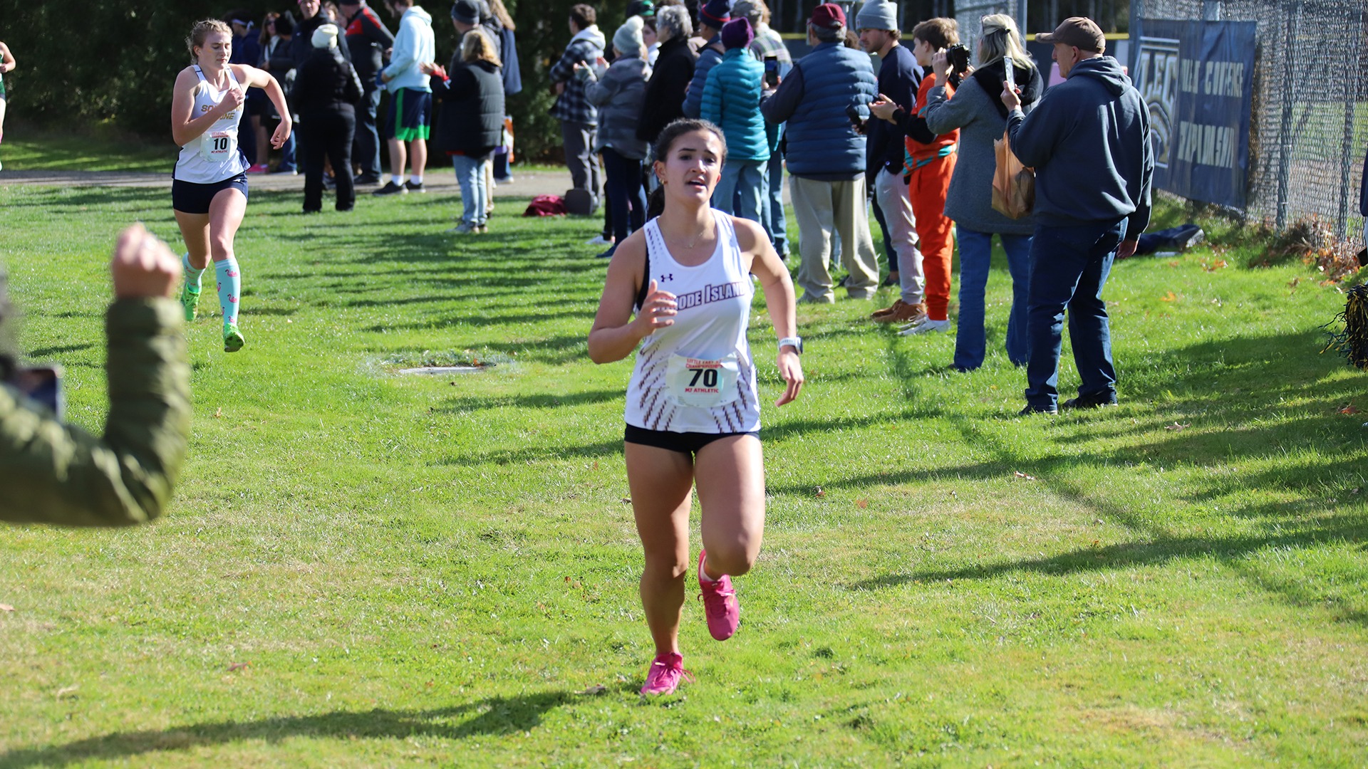 Morgan Gonsalves in action at the 2025 Little East Women's Cross Country Championship