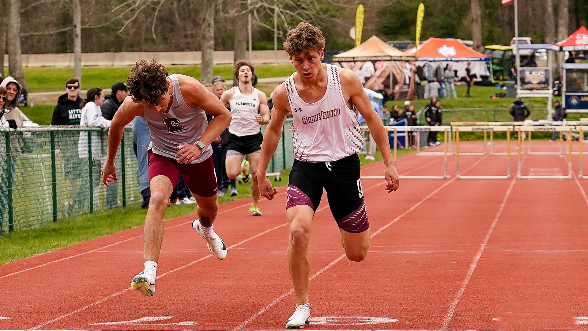Jack McEntee in action at the 2025 Little East Championship