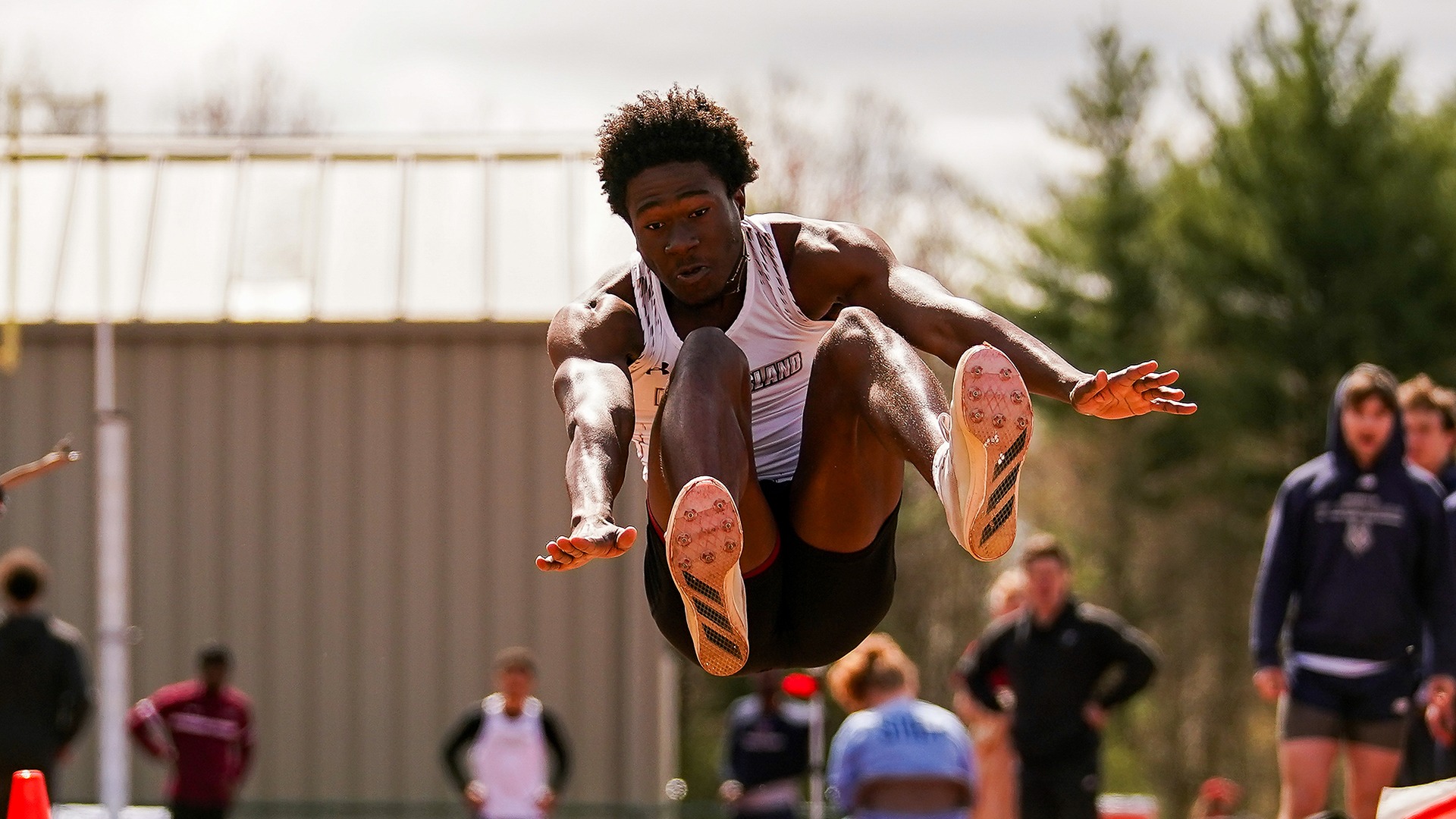 Josh Dabanka in action during the 2025 Little East Championship