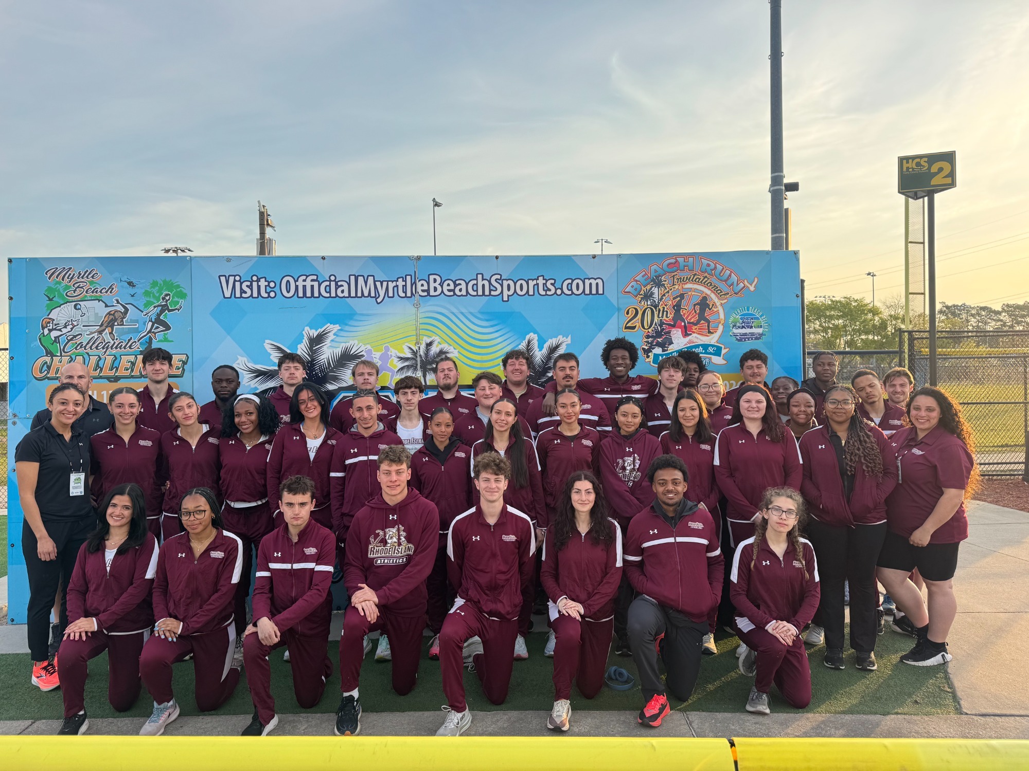 RIC Men's and Women's Track and Field Group Photo in Myrtle Beach, S.C.