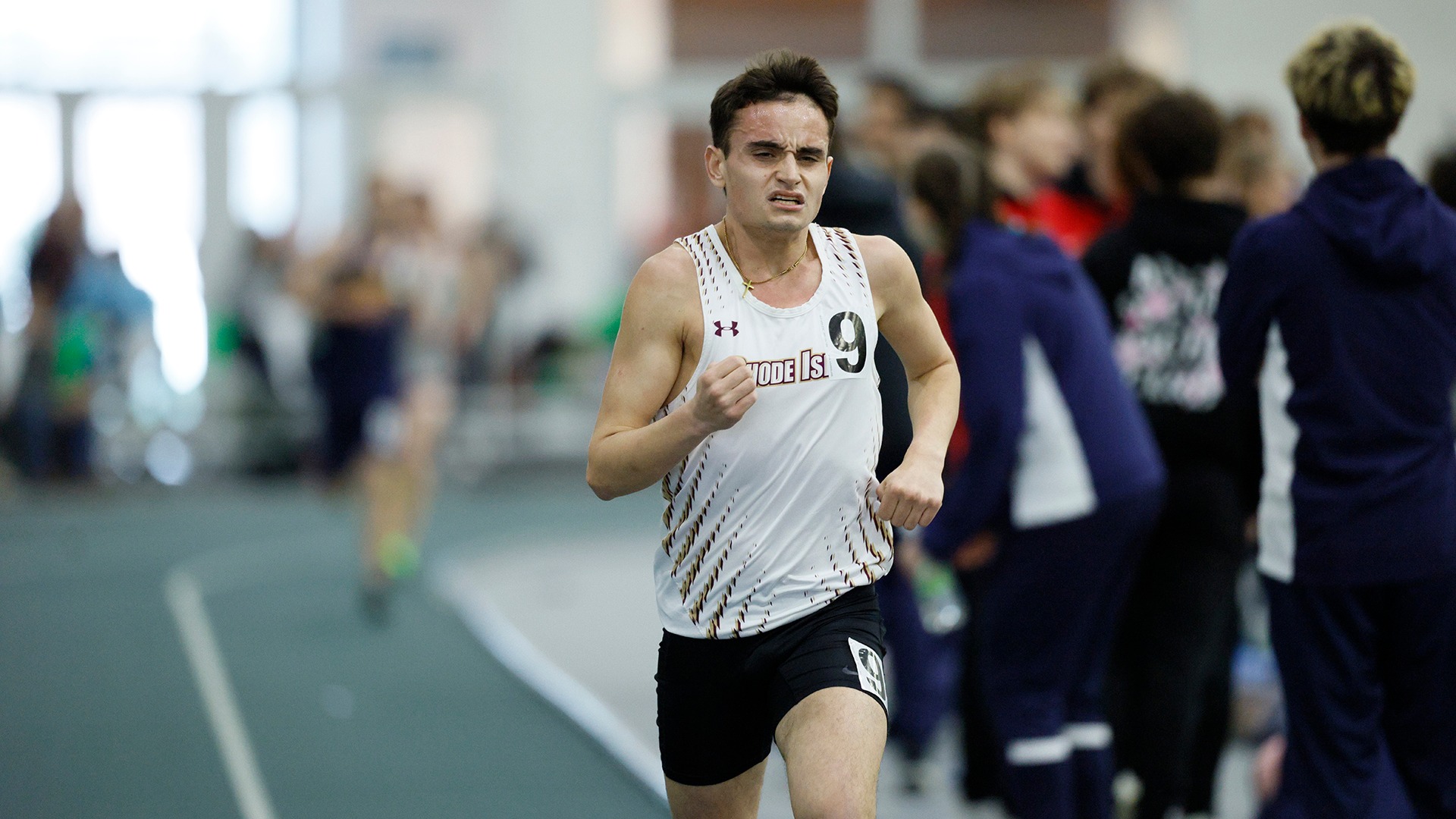 Andrew Frezza in action during the 2026 indoor track and field season