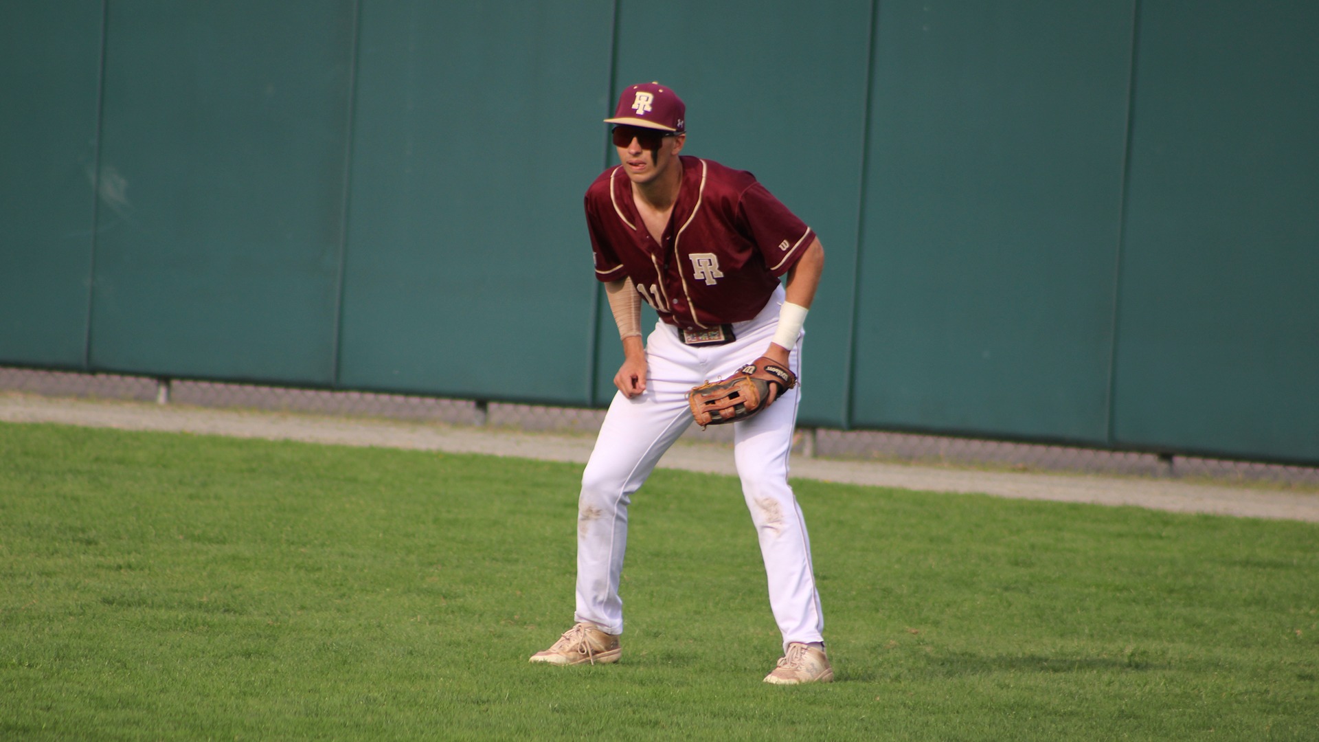 CJ Almagno in action in right field during the 2026 season