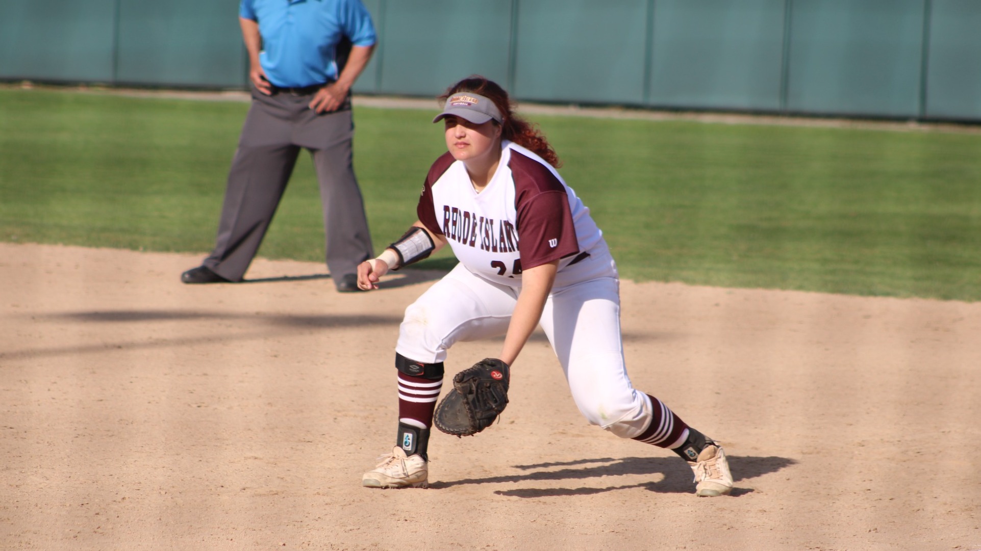 Jillian Guilfoyle in action at first base during the 2026 season