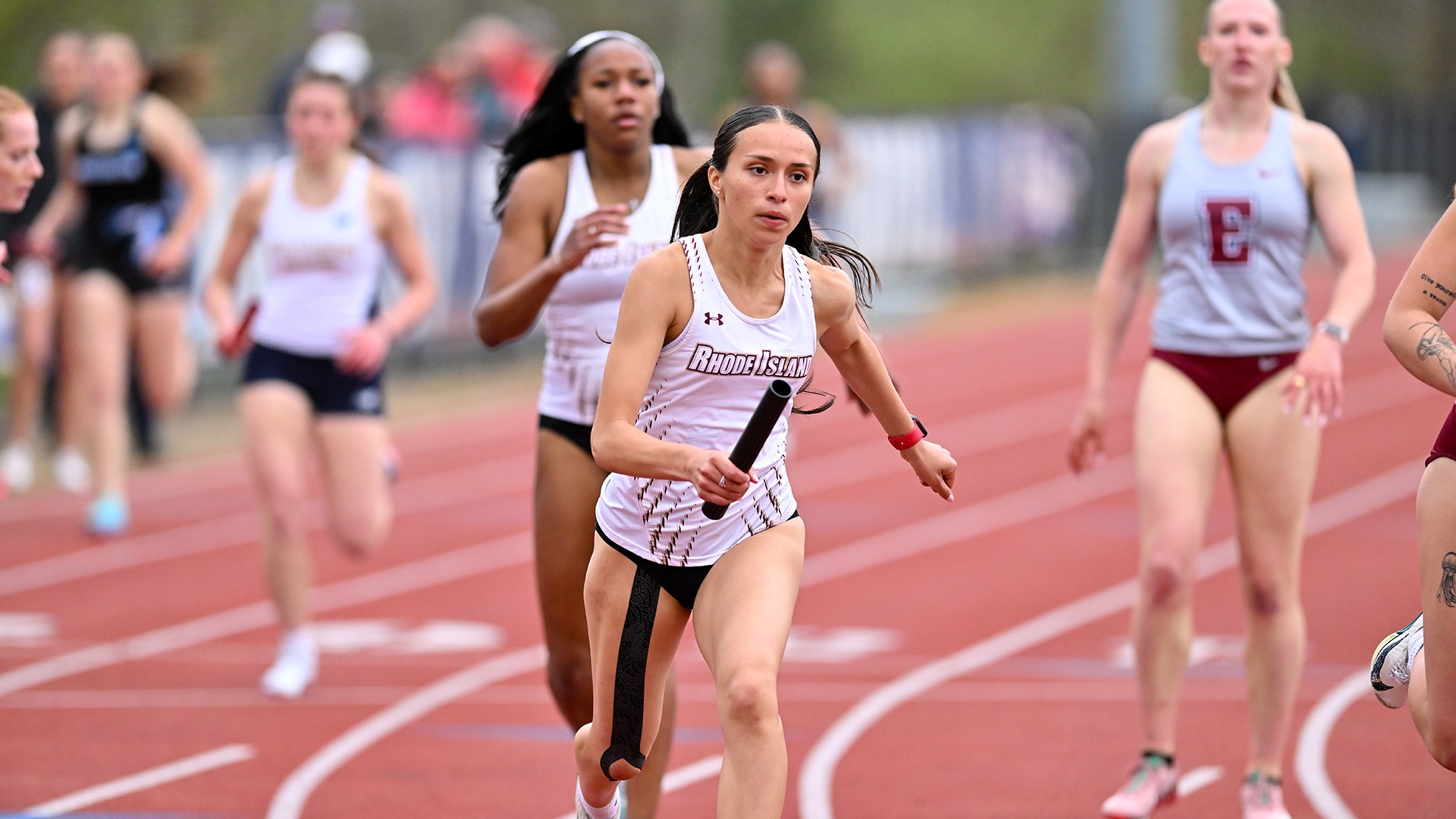 Naibel Noriega in action at the 2026 Little East Outdoor Track and Field Championship