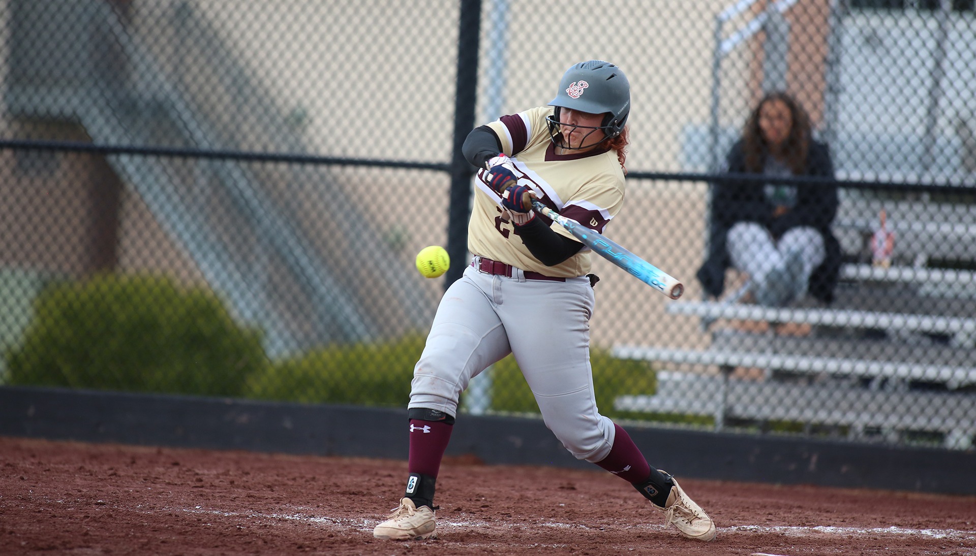 Jillian Guilfoyle at bat during the 2026 Little East Softball Championship