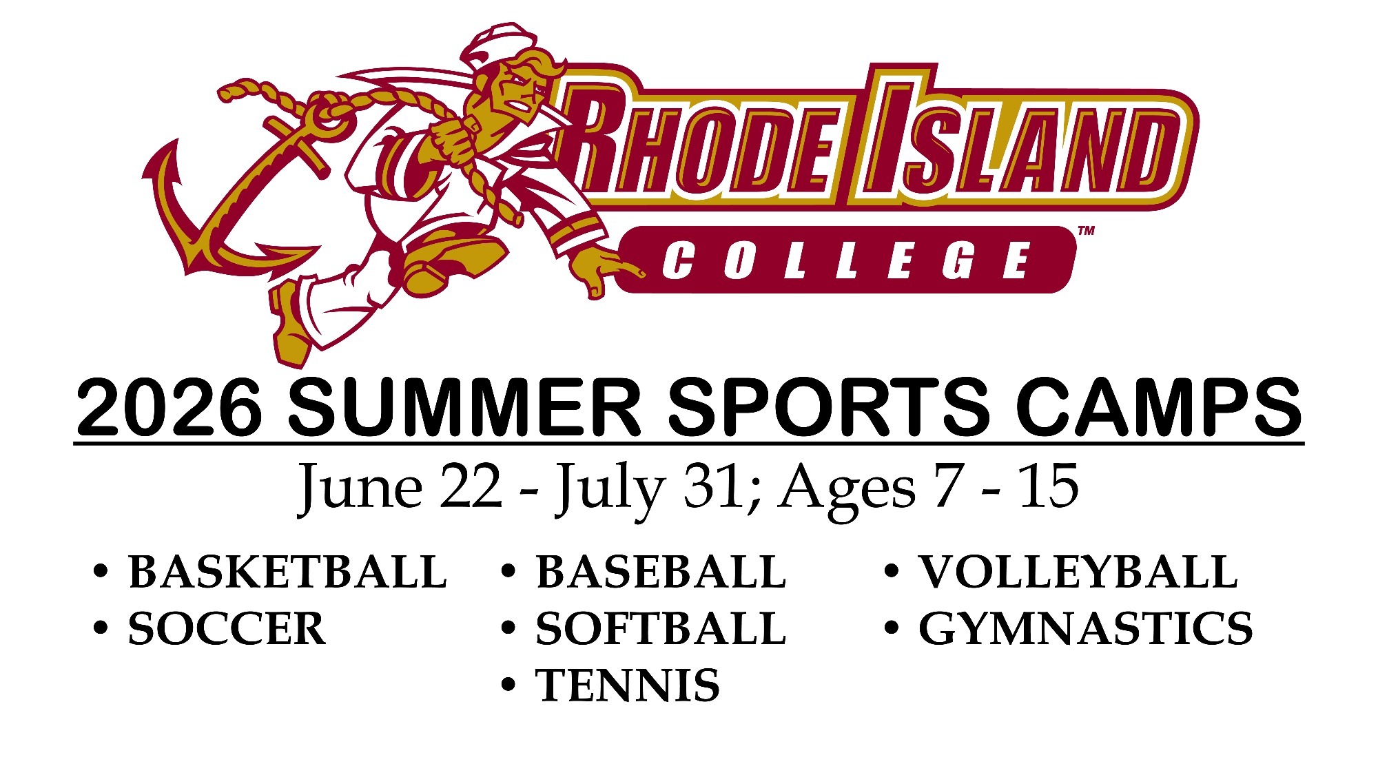 2026 Summer Sports Camp Promo Graphic