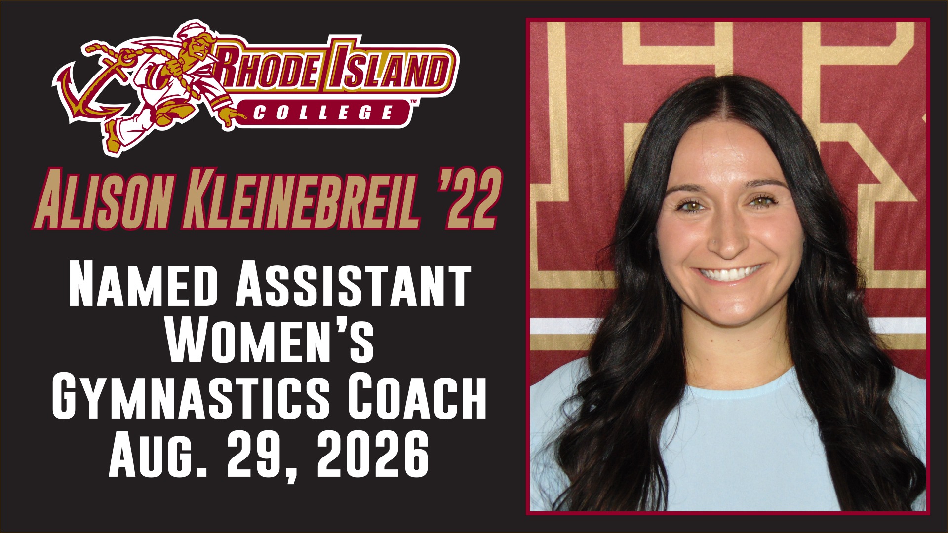 Alison Kleinebreil Named Assistant Women's Gymnastics Coach
