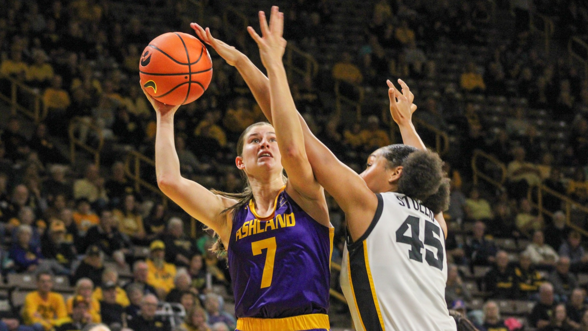 Harabedian 2025-26 action shot WBB at Iowa