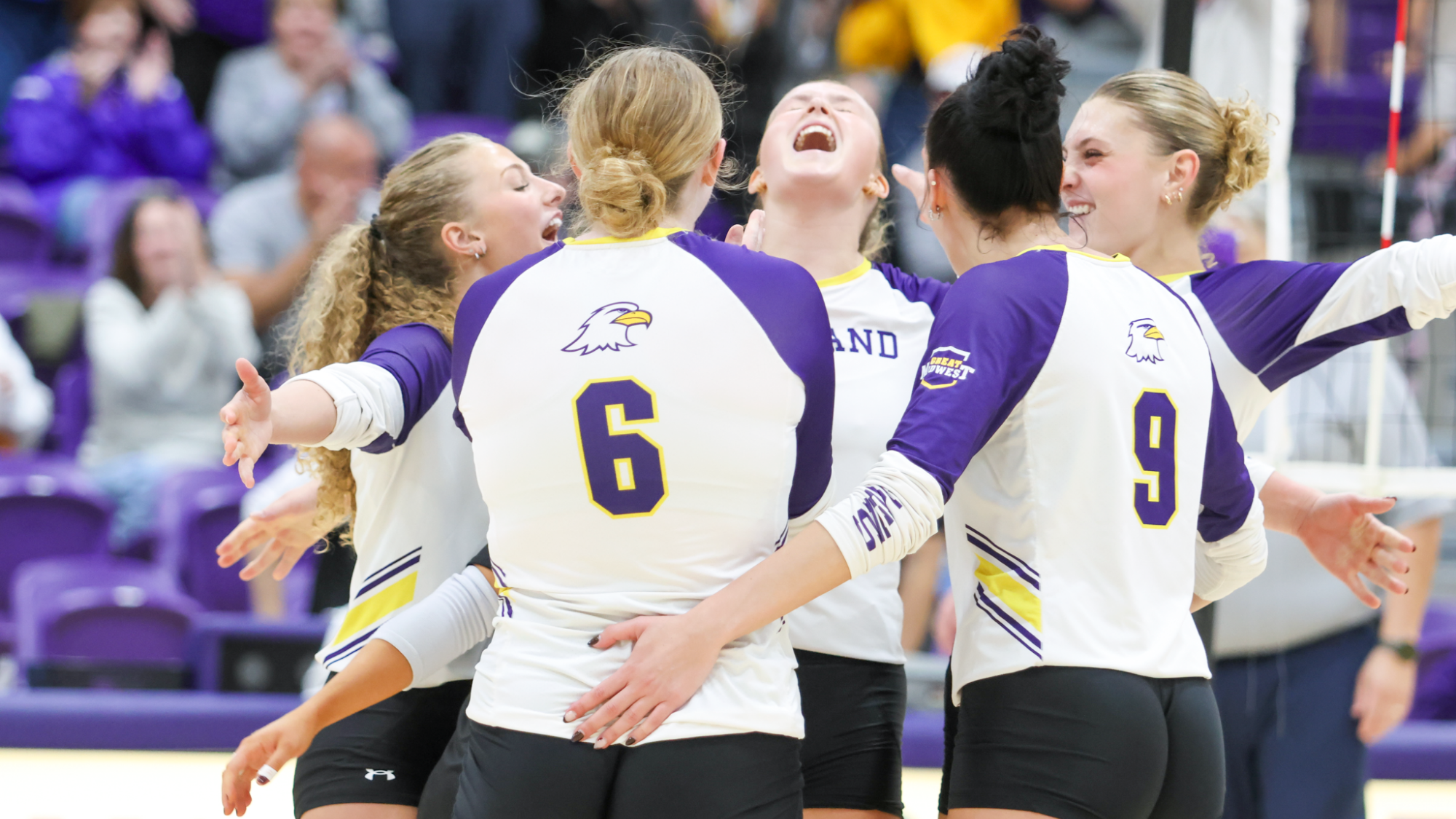 2026 VB home huddle celebration action shot