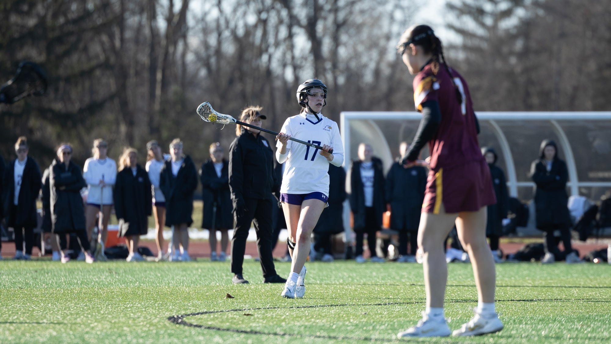 Crumbacher 2026 WLAX home action shot vs. Gannon