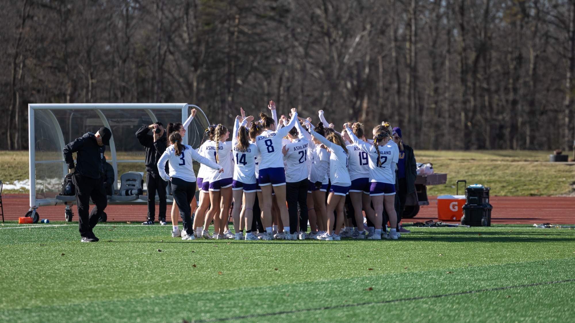 2026 WLAX home huddle shot