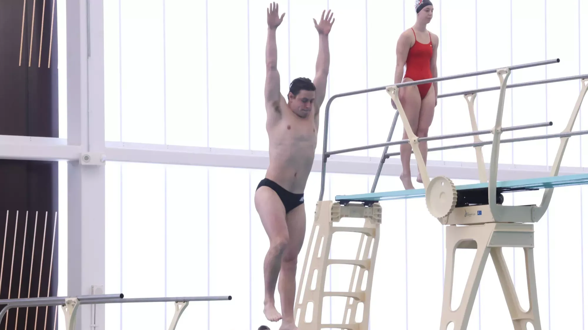 Lenczyk 2026 D-II nationals action shot DIVE