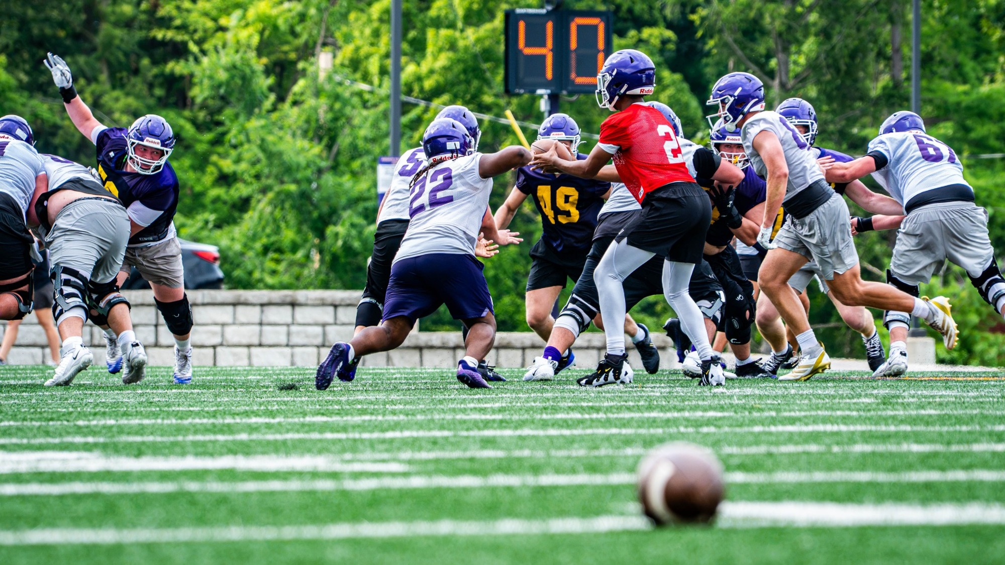 2026 FB training camp action shot