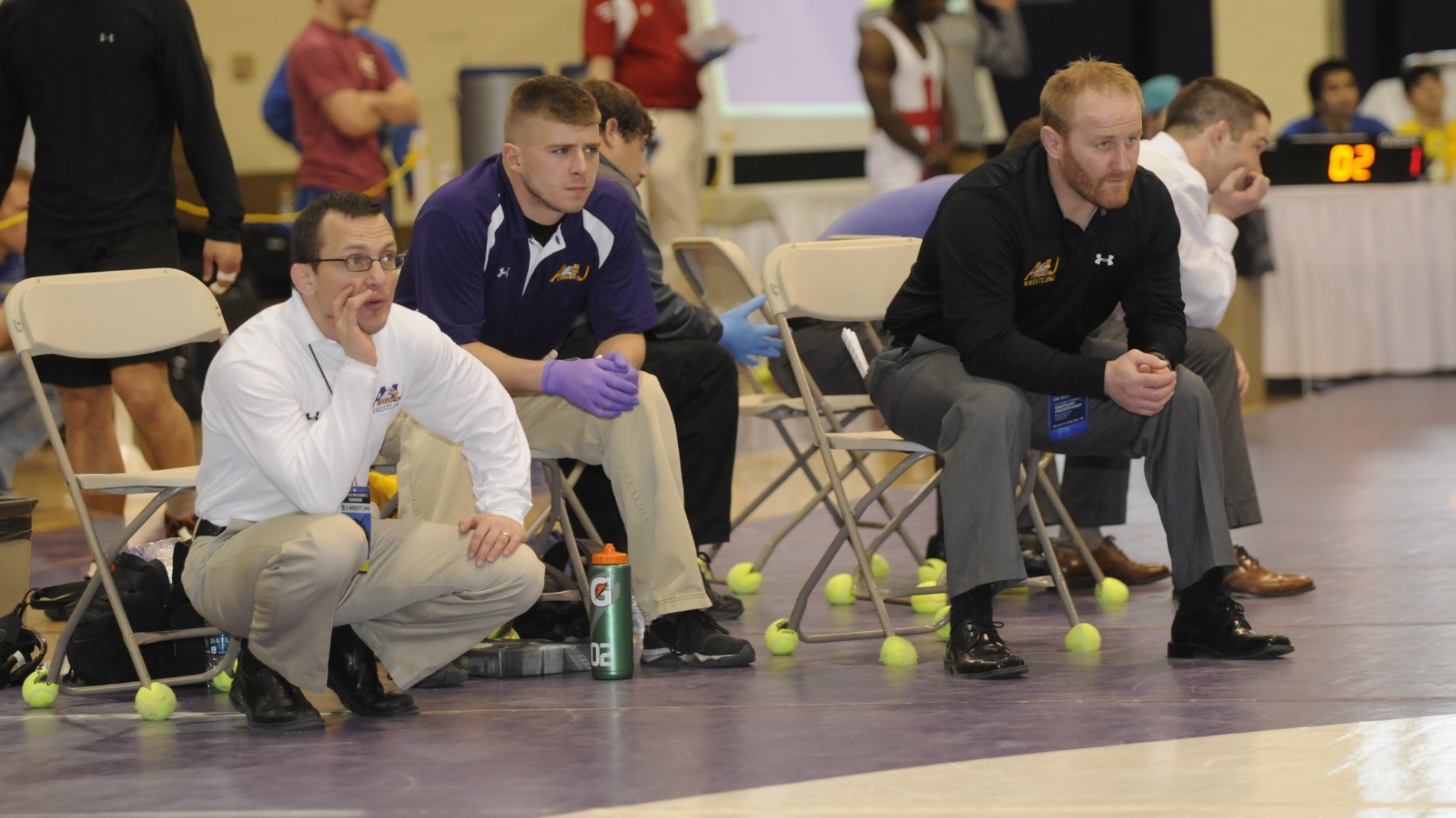 Gordon WR assistant coach action shot