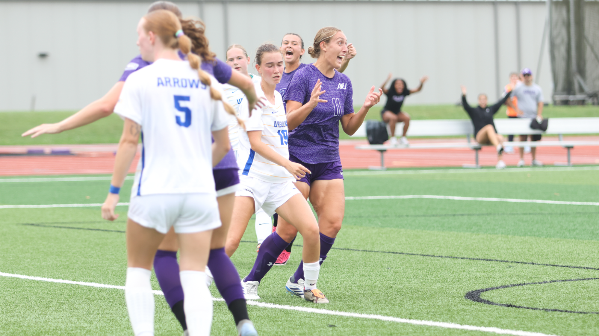 Perkins 2026 WSOC home action shot goal reaction