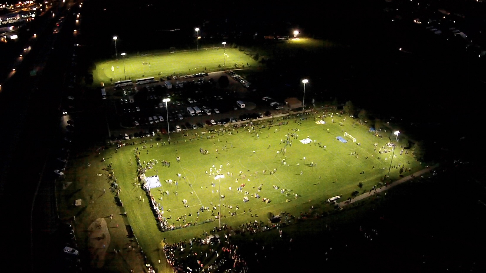 Augustana Twilight Drone Shot